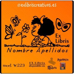 ExLibris Mafalda y mariposa